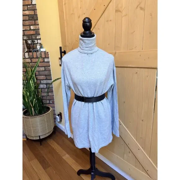 Reformation Jeans Turtleneck Sweater Dress XS Gray - Picture 4 of 7
